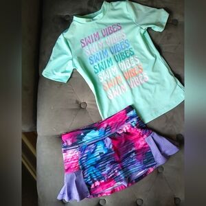 Girls Swim Skort & Shirt